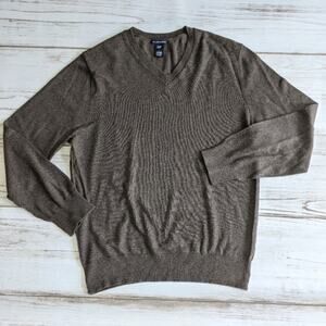 Gap Cashmere Brown V Neck Sweater sz L